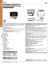 Thumbnail of document Data Sheet - UFB Ultrasonic Flowmeter Set